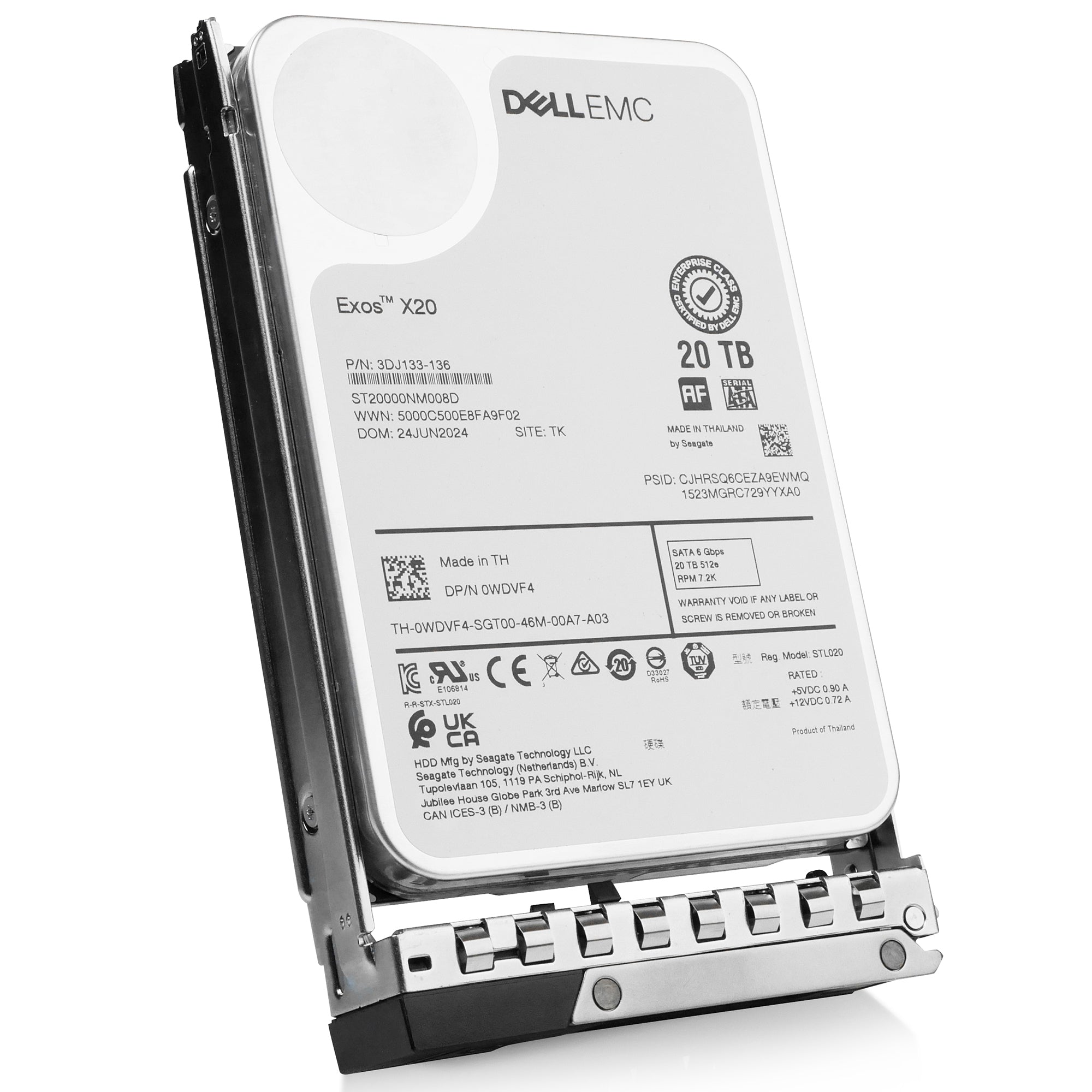 Dell G14 161-BBWG 20TB 7.2K RPM SATA 6Gb/s 512e 3.5in Hard Drive