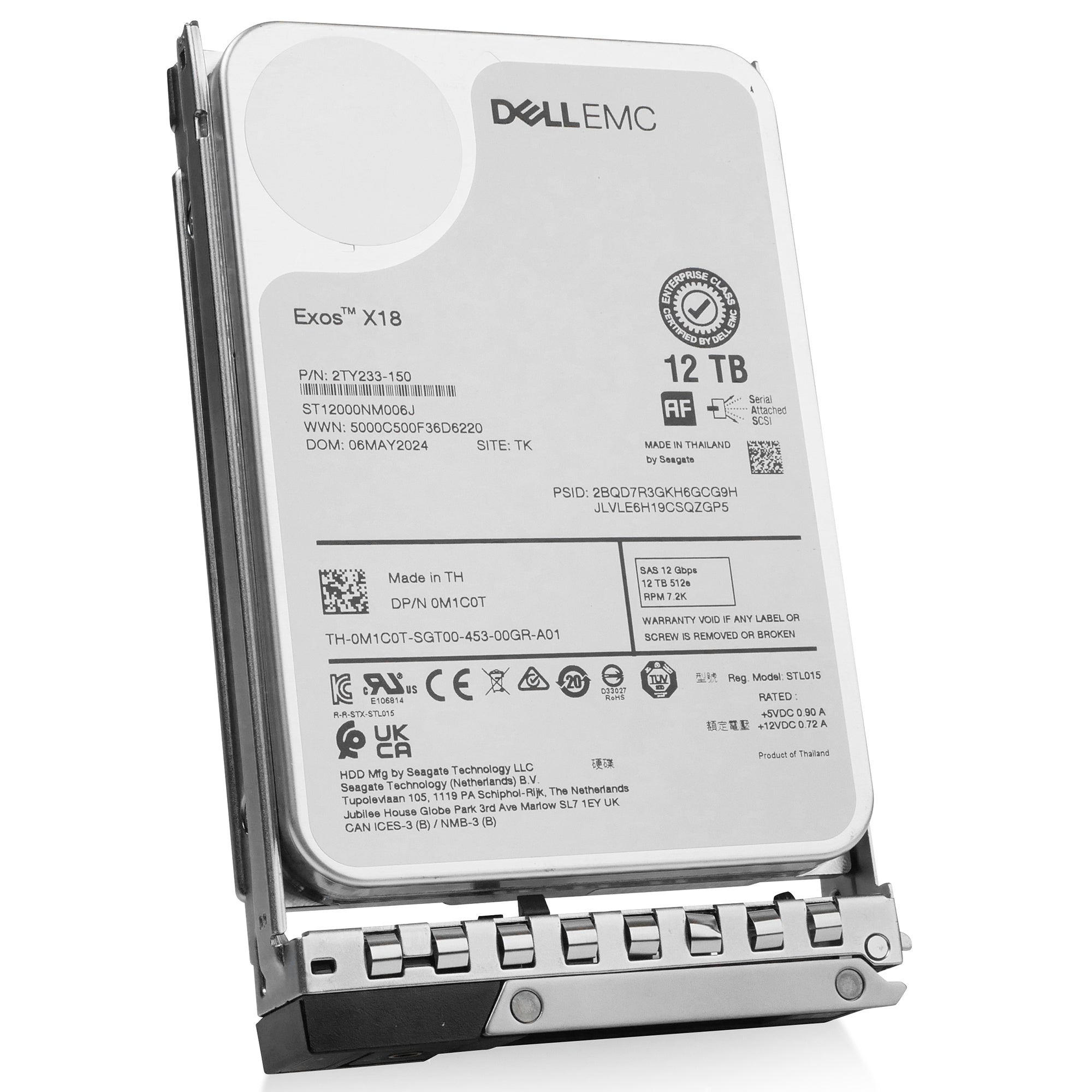 Dell G14 400-BEKN 12TB 7.2K RPM SAS 12Gb/s 512e 3.5in Hard Drive