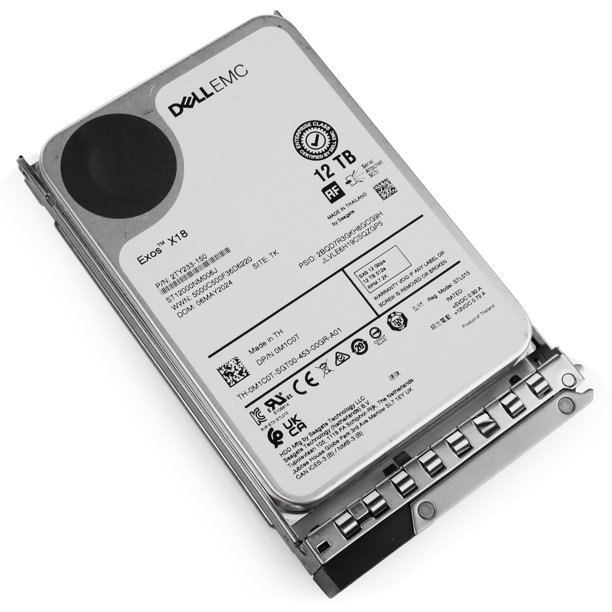 Dell G14 0X425Y 12TB 7.2K RPM SAS 12Gb/s 512e 3.5in Hard Drive