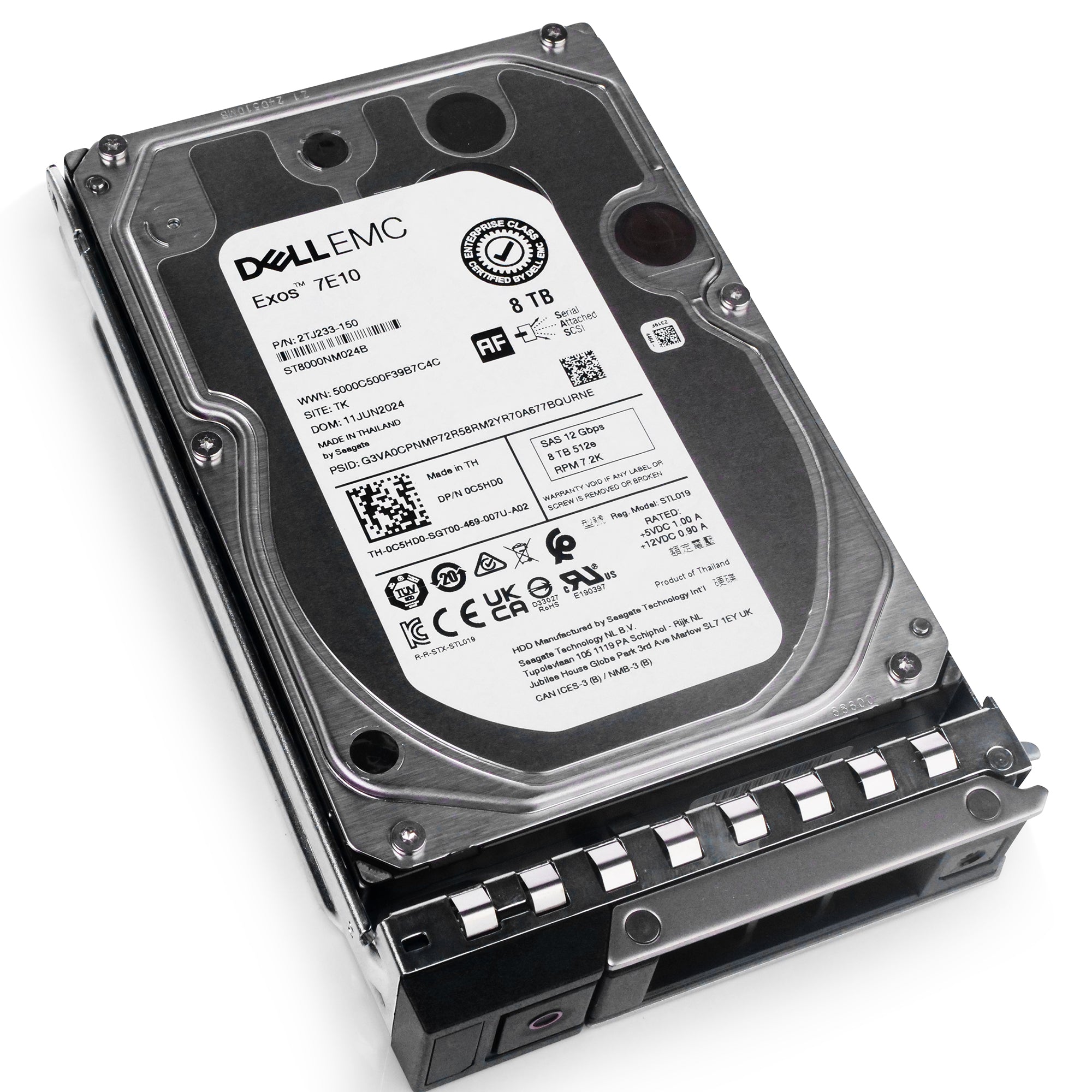 Dell G14 400-BKZR 8TB 7.2K RPM SAS 12Gb/s 512e 3.5in Hard Drive