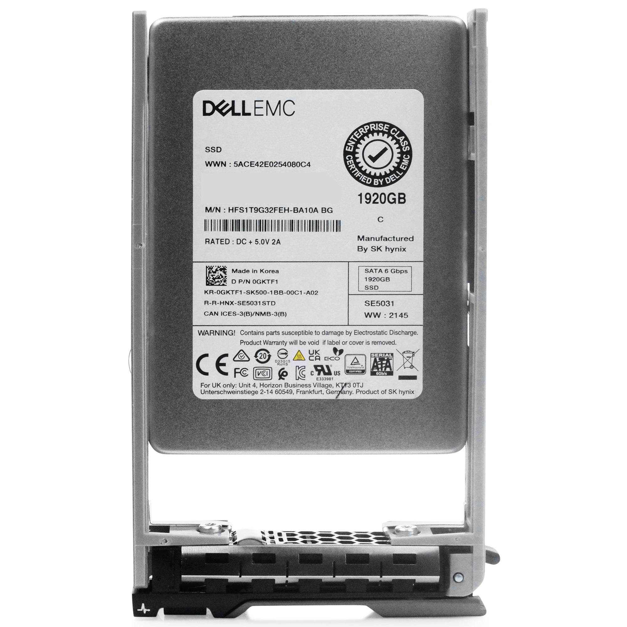 Dell G13 400-BDTZ 1.92TB 3 DWPD SATA 6Gb/s Mixed Use 3D TLC 2.5in Refurbished SSD