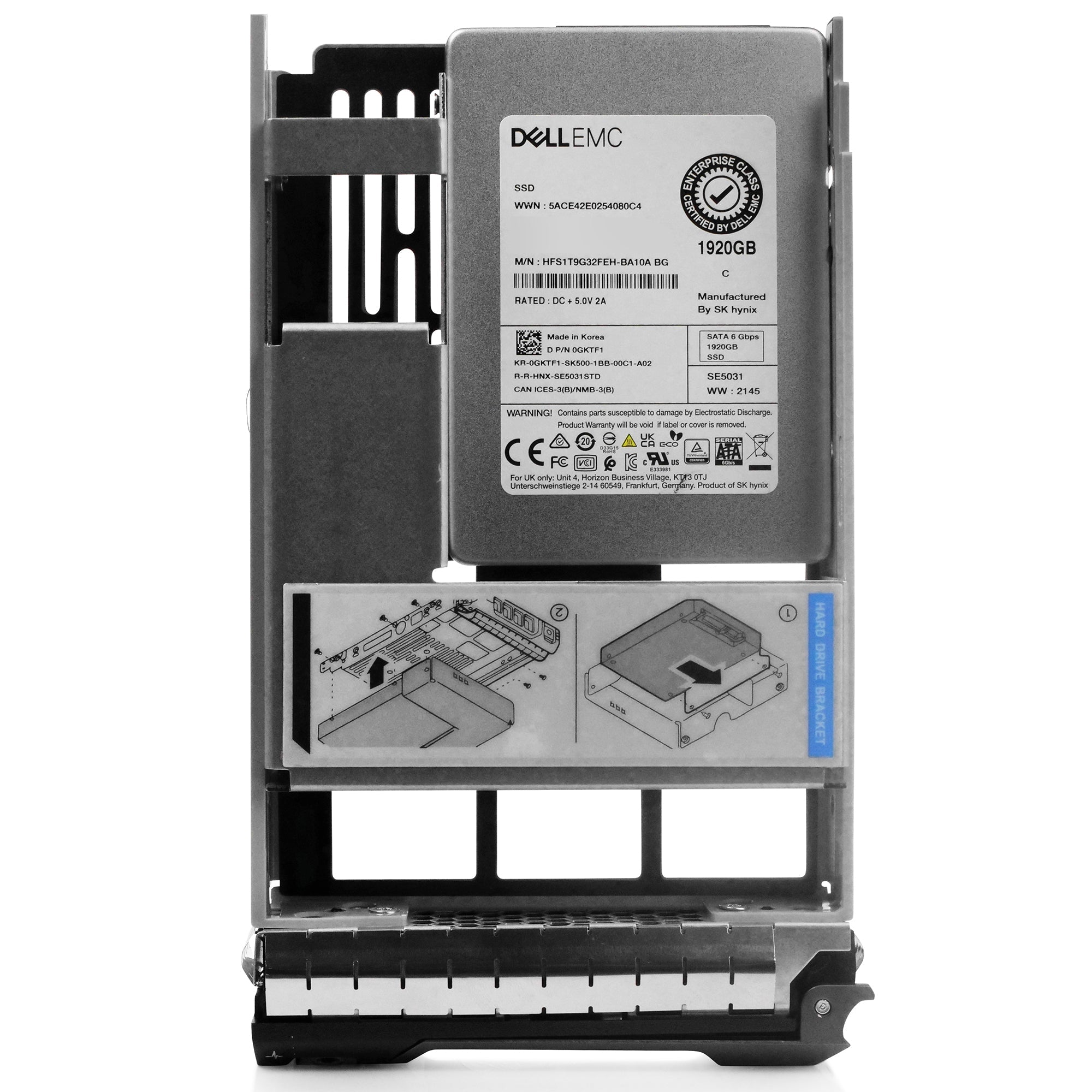 Dell G13 0GKTF1 1.92TB SATA 6Gb/s 3D TLC Hybrid 3.5in Refurbished SSD