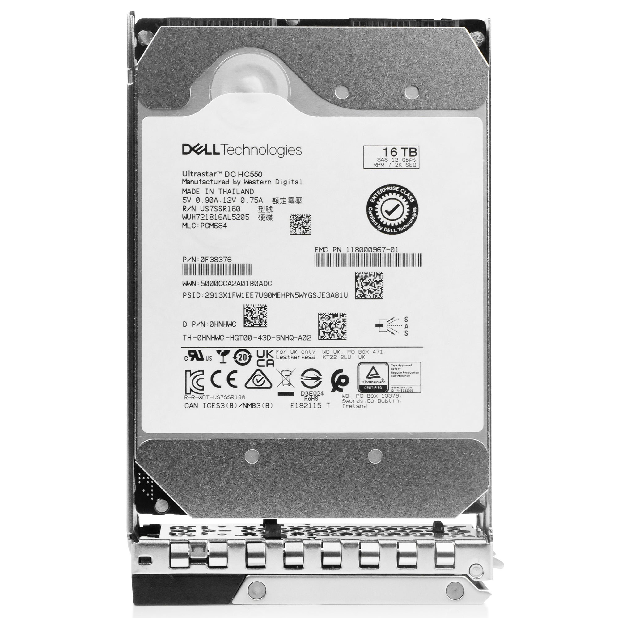 Dell G14 400-BHJC 16TB 7.2K RPM SAS 12Gb/s 512e 3.5in Hard Drive