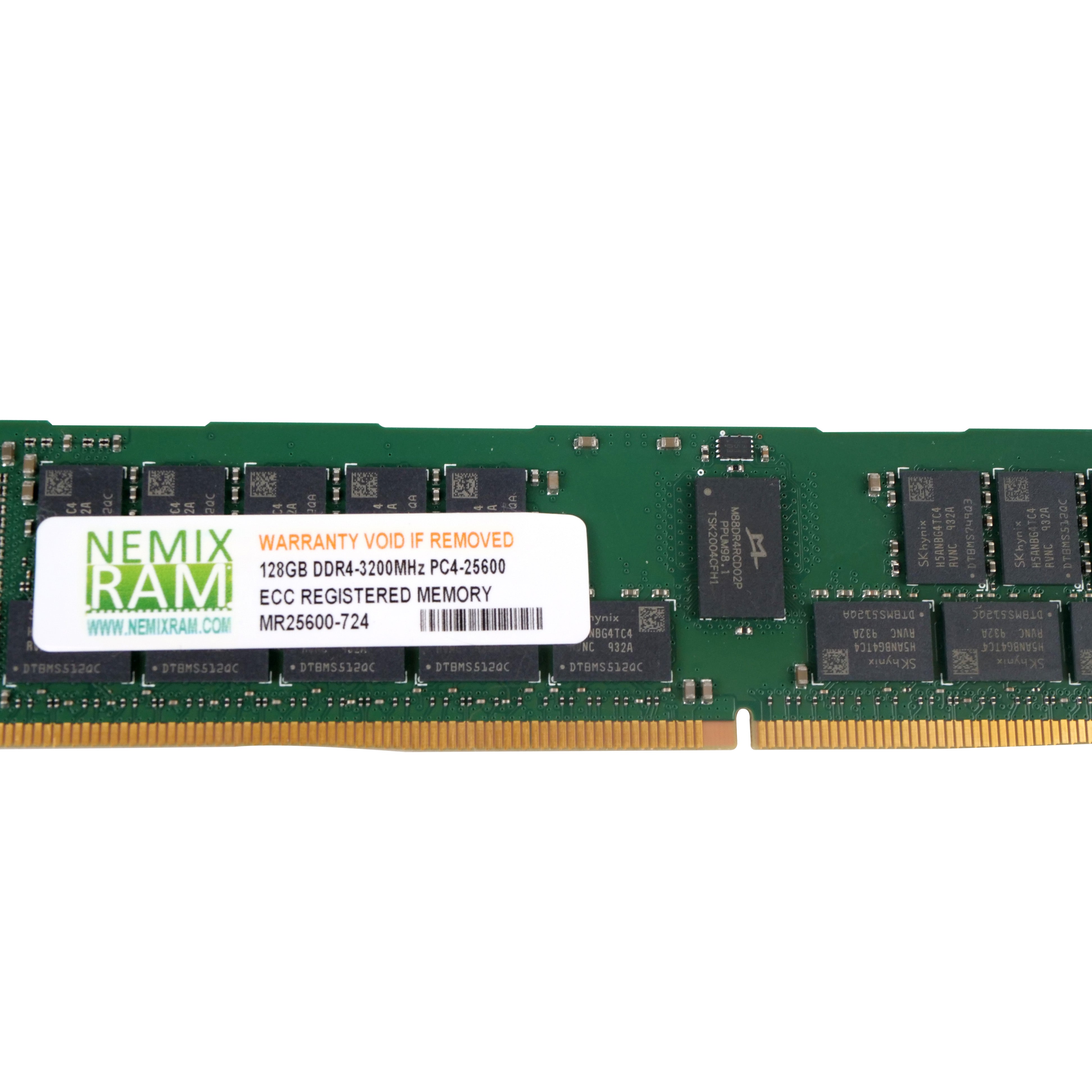 NEMIX RAM MR25600-724 128GB DDR4 3200MHz RDIMM ECC Server RAM (PC4-25600) Seller Refurbished
