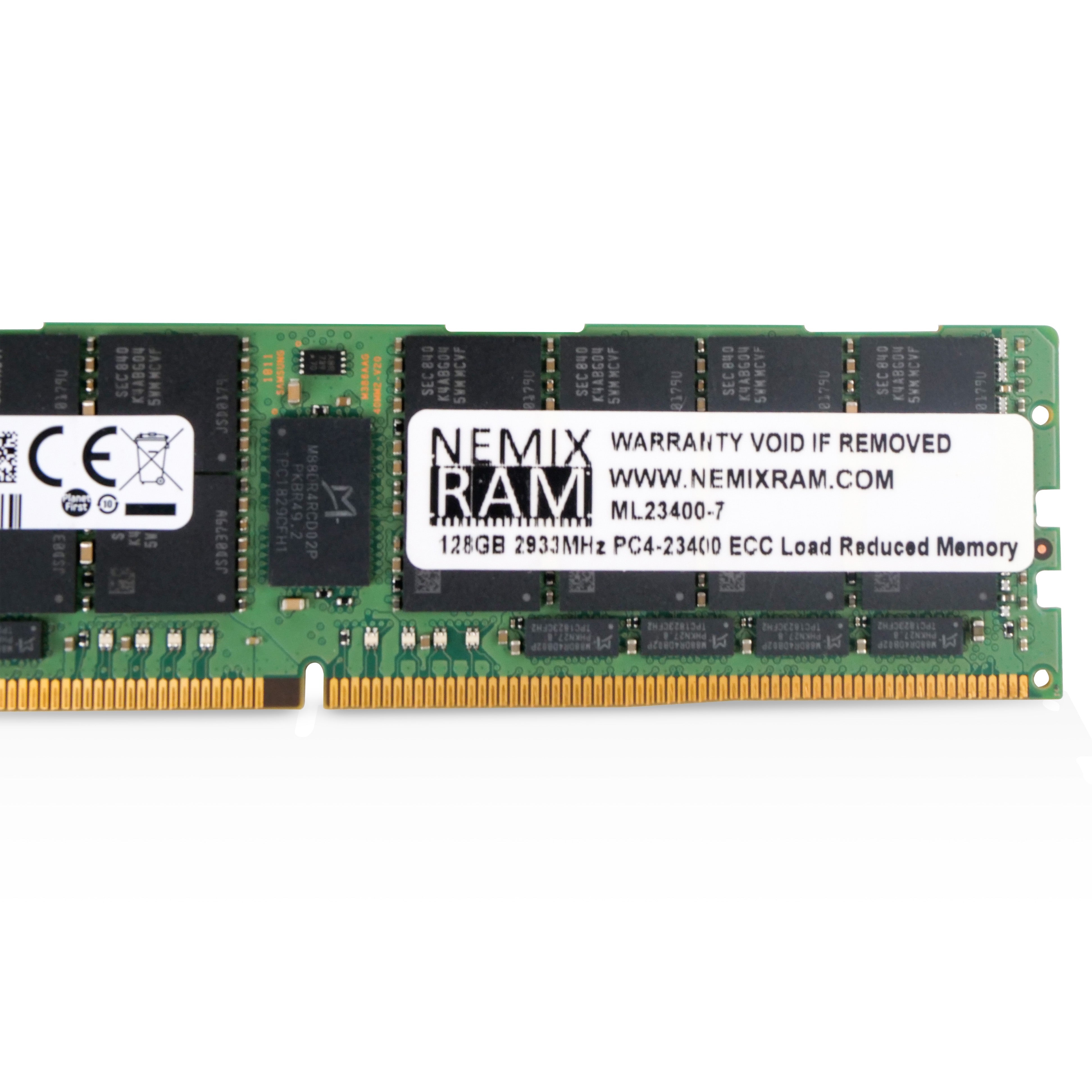 Samsung/NEMIX M386AAG40MMB-CVF 128GB DDR4 2933MHz LRDIMM ECC Server RAM (PC4-23400) Seller Refurbished