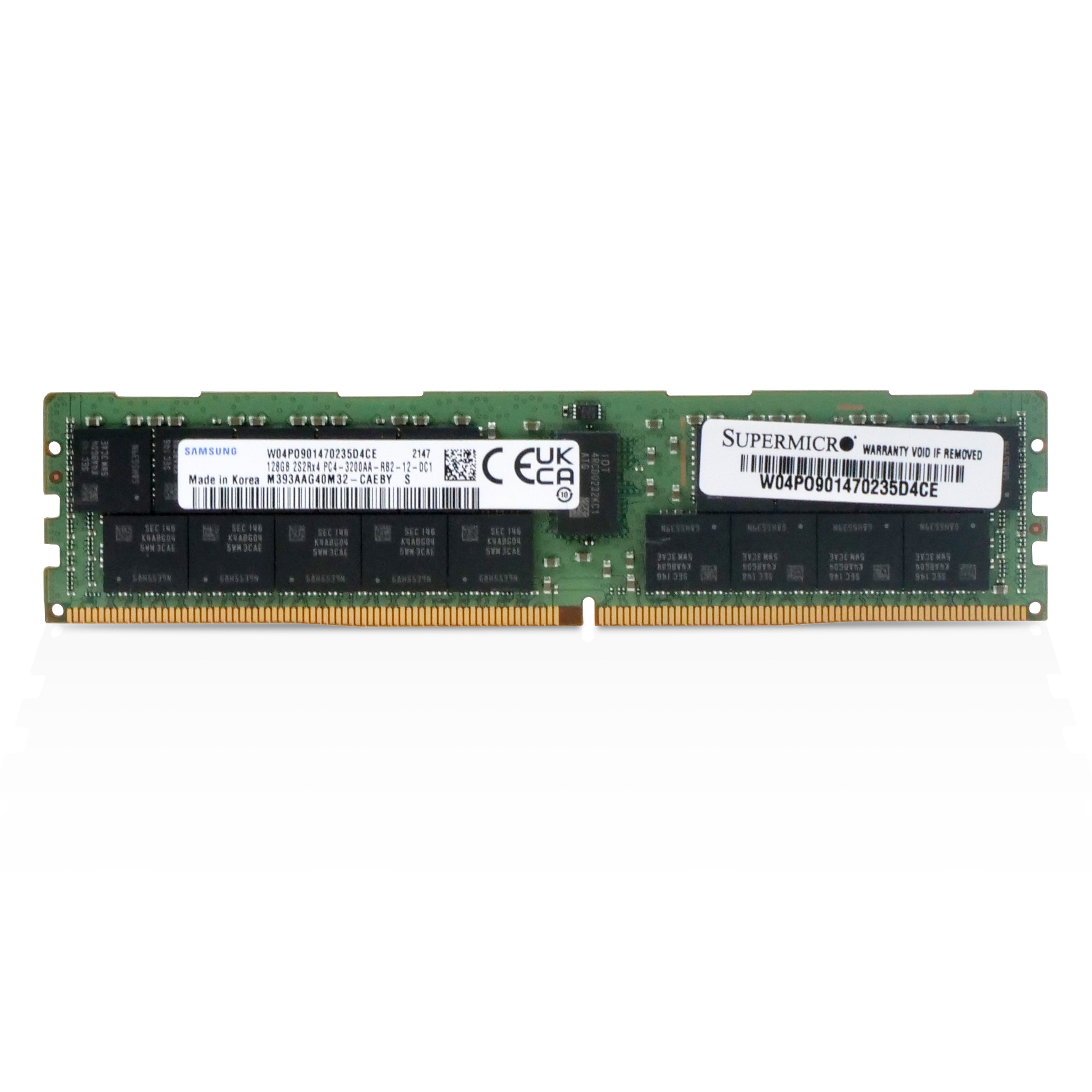 Samsung/SUPERMICRO M393AAG40M32-CAEBY 128GB DDR4 3200MHz RDIMM ECC Server RAM (PC4-25600) Refurbished