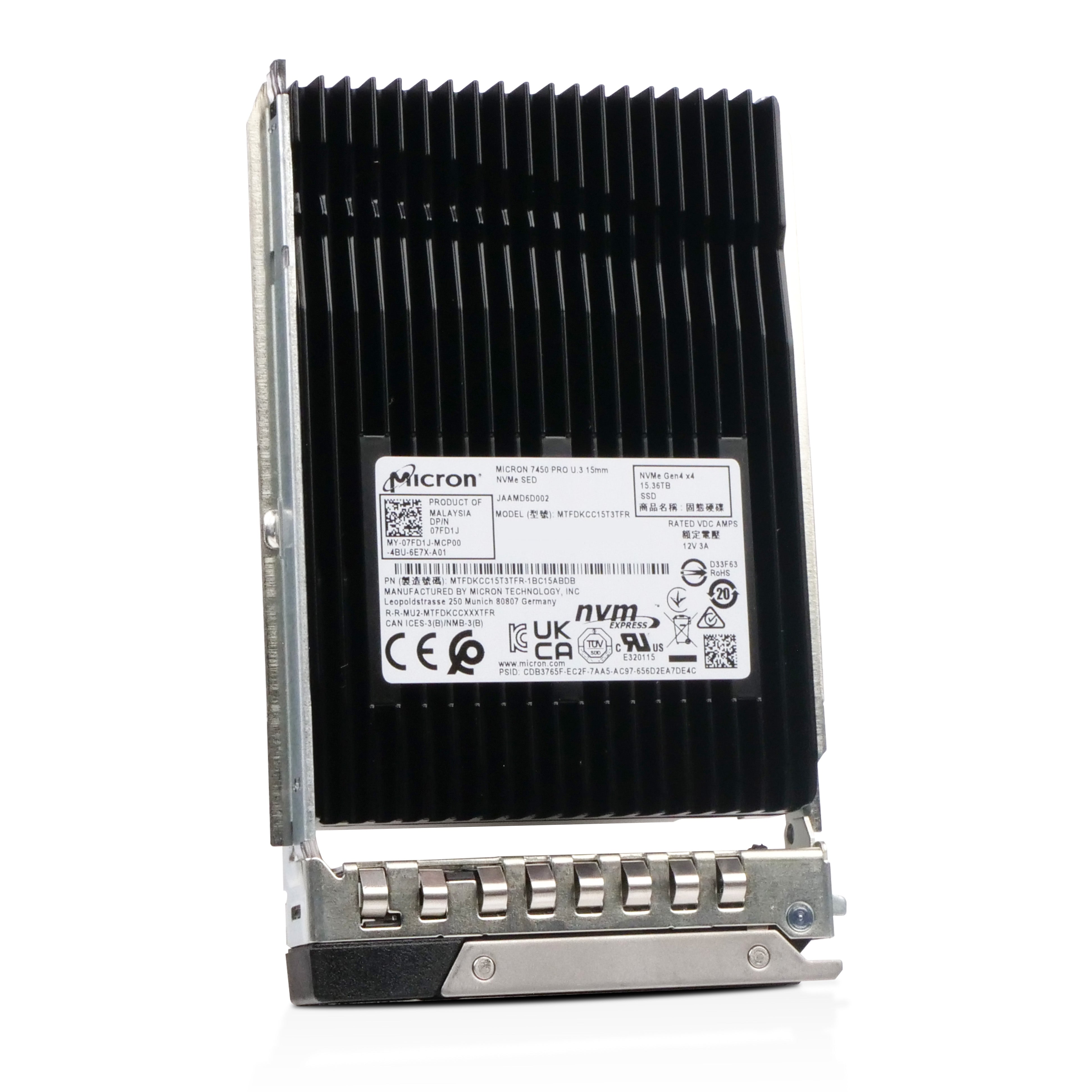 Dell G14 537CT 15.36TB 1 DWPD PCIe Gen 4.0 x4 8GB/s Read-Intensive 3D TLC U.3 NVMe 2.5in SSD