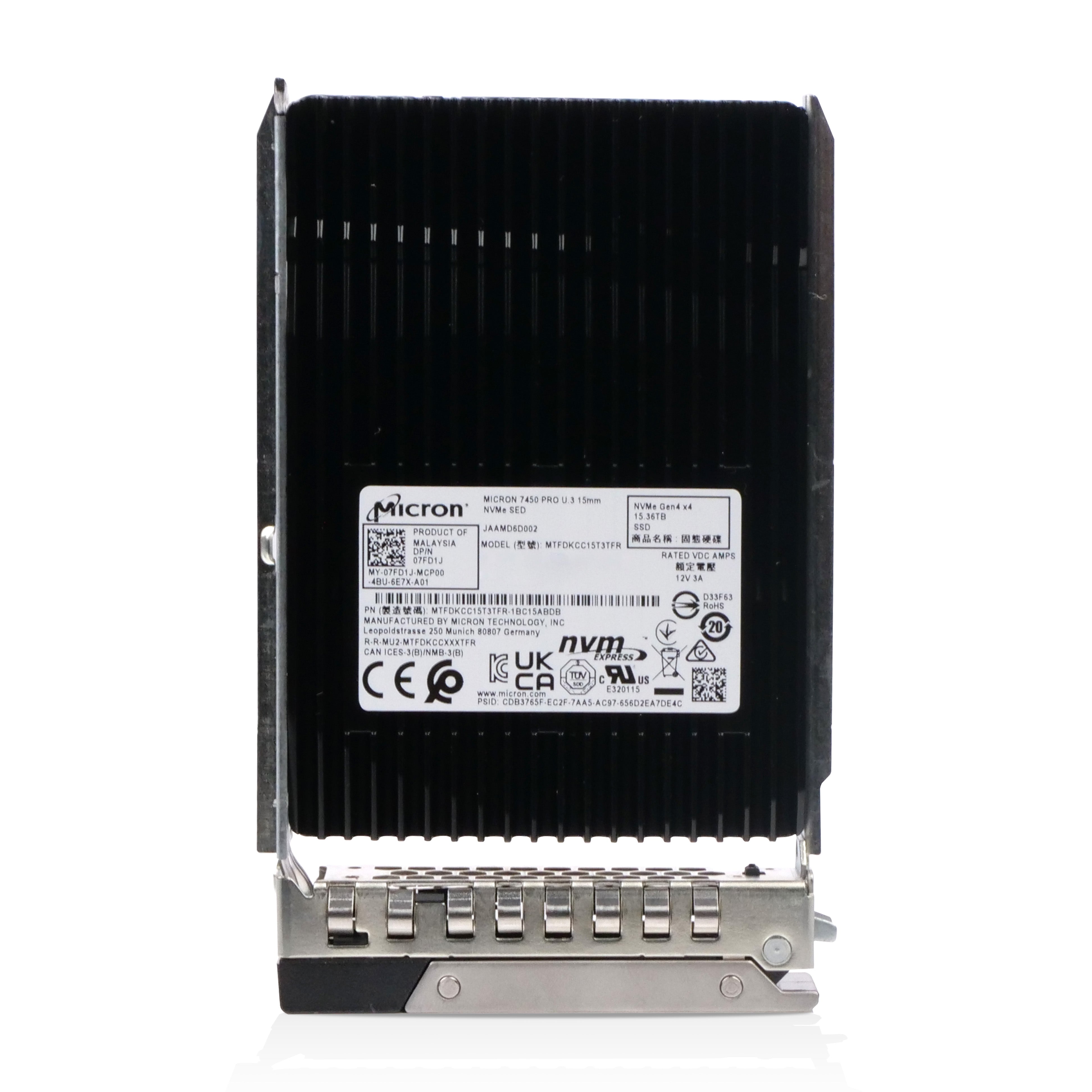 Dell G14 T36Y2 15.36TB 1 DWPD PCIe Gen 4.0 x4 8GB/s Read-Intensive 3D TLC U.3 NVMe 2.5in Solid State Drive