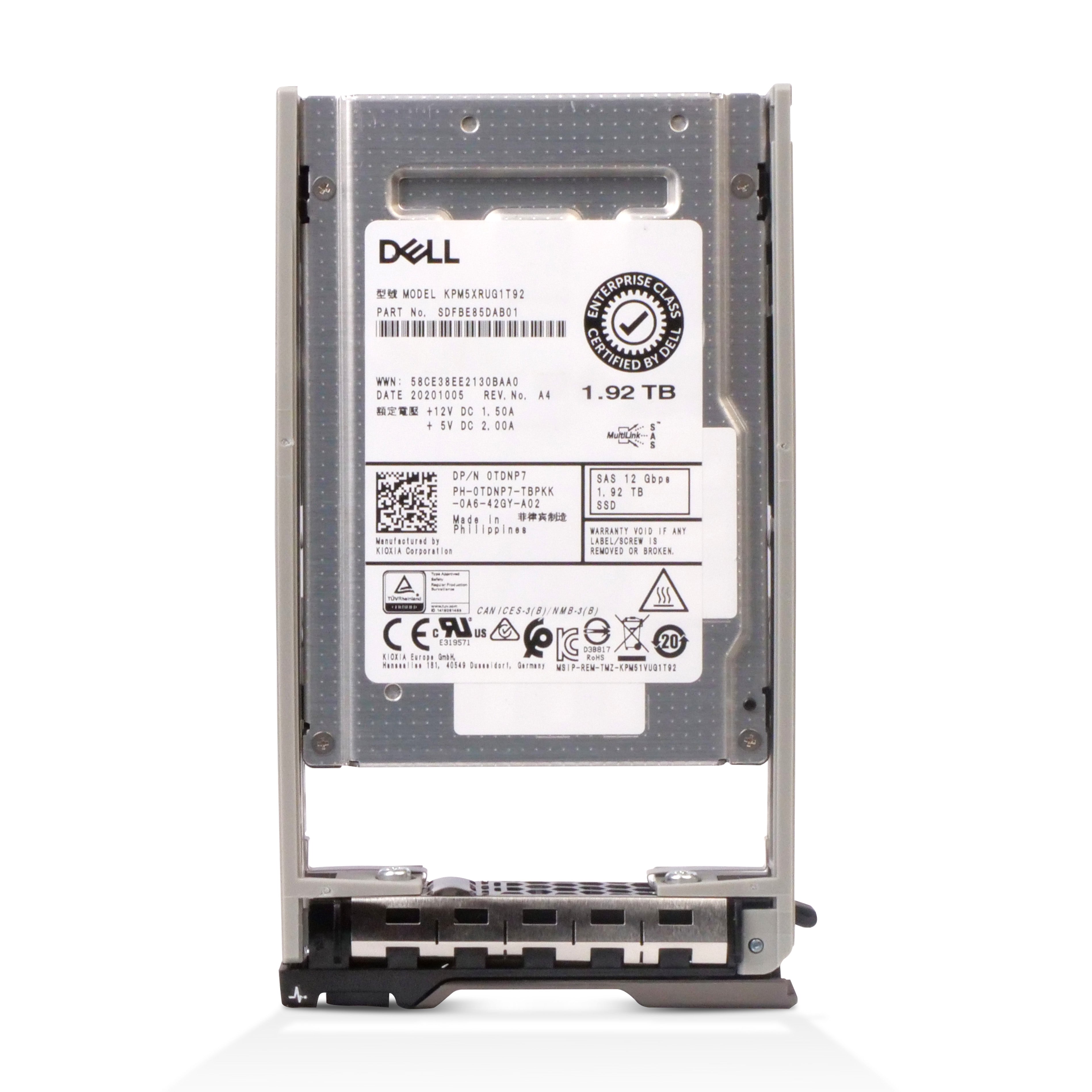 Dell G13 0TDNP7 1.92TB 1 DWPD SAS 12Gb/s Read Intensive 3D TLC 2.5in Solid State Drive