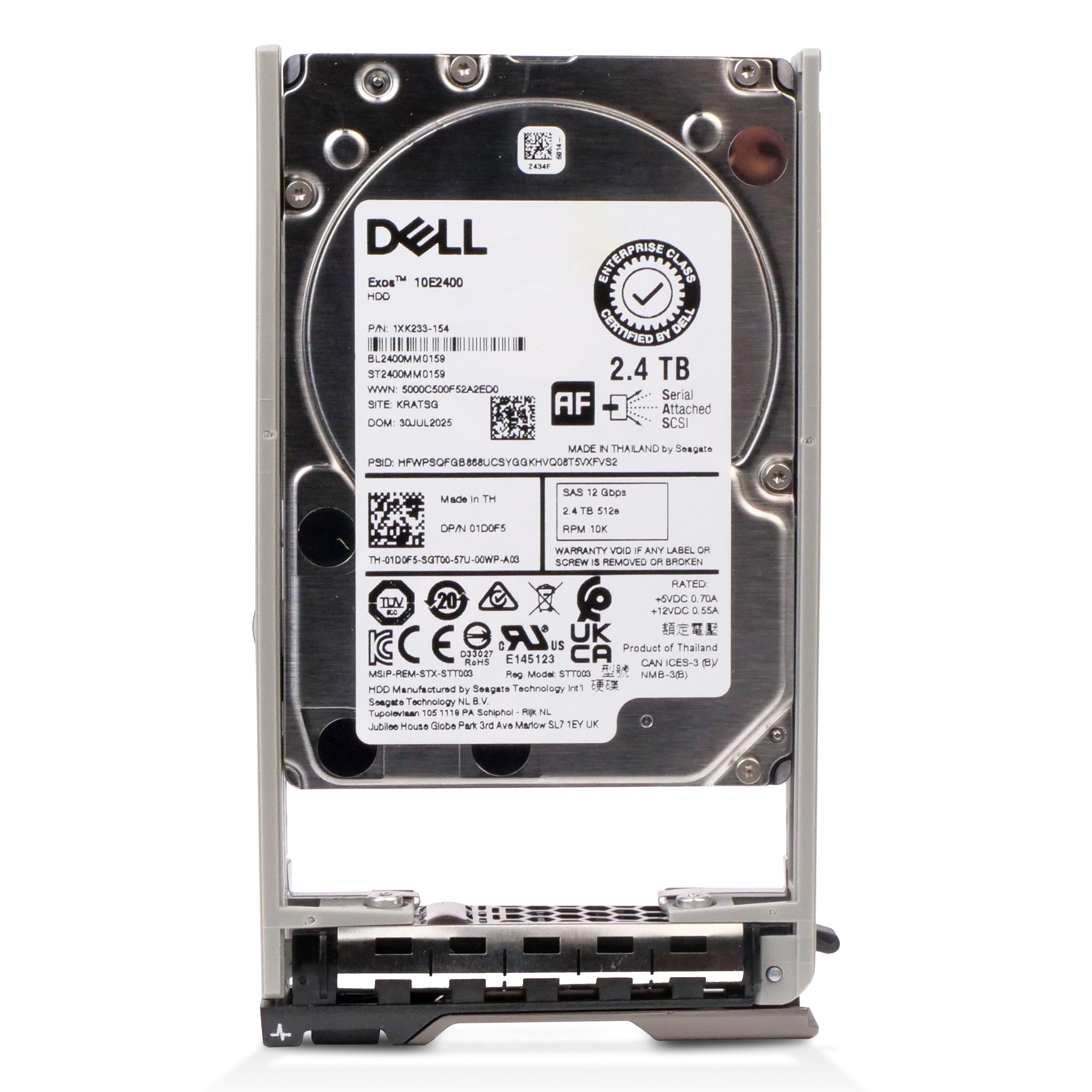 Dell G13 400-AWZD 2.4TB 10K RPM SAS 12Gb/s 512e 256MB 2.5in HDD