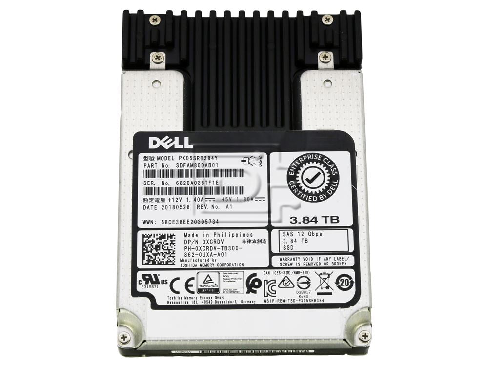 Toshiba PX05SRB384Y XCRDV 0XCRDV Dell SAS Solid State Drive Image 1 image