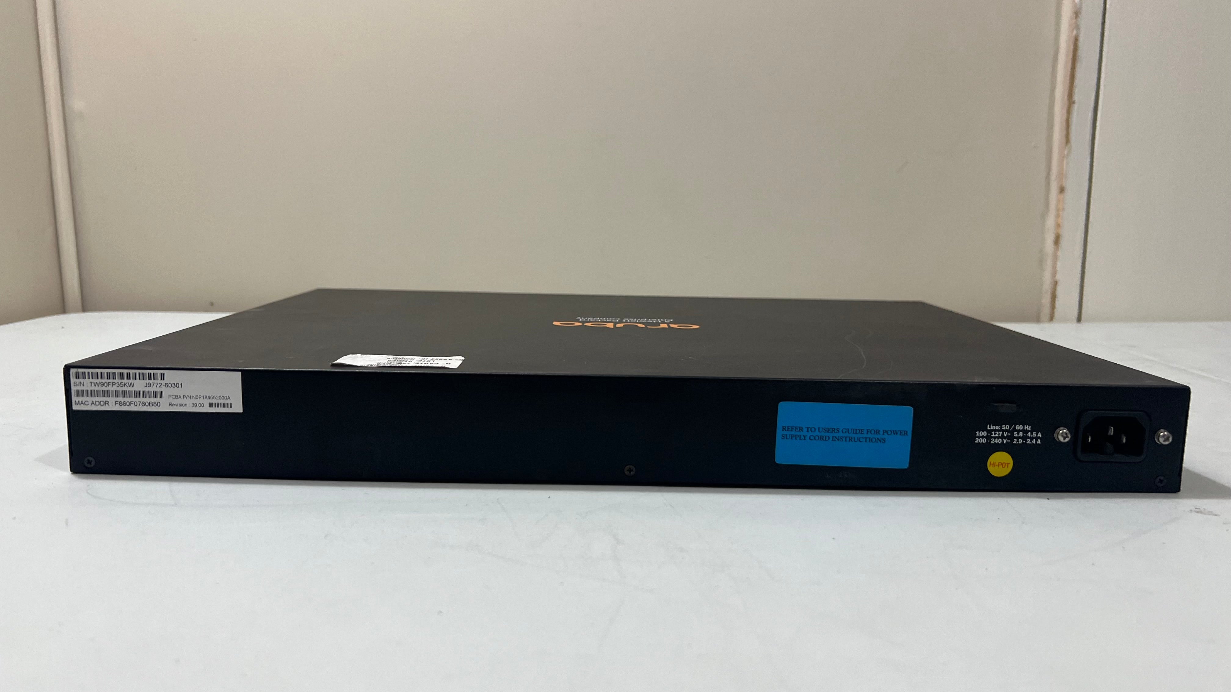 Aruba J9772A - 2530 48G PoE+ Switch Rear View | Alo Tech Solutions