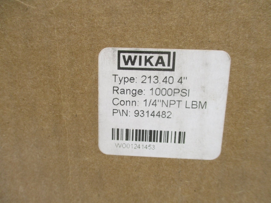 WIKA 9314482 0-1000PSI 1/4" NSMP