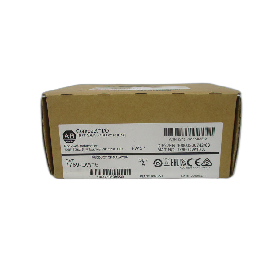 ALLEN BRADLEY 1769-OW16 SER. A F/W 3.1 DATE: 2018 NSFS