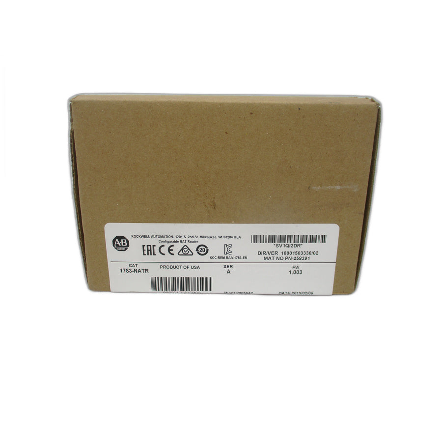 ALLEN BRADLEY 1783-NATR SER. A F/W 1.003 DATE: 2019 NSFS