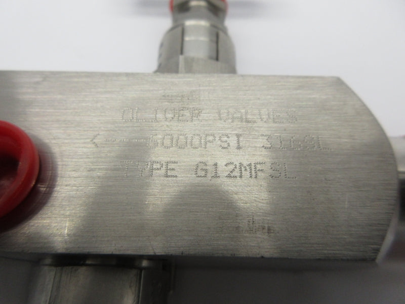 OLIVER VALVES G12MFSL 6000PSI NSNP