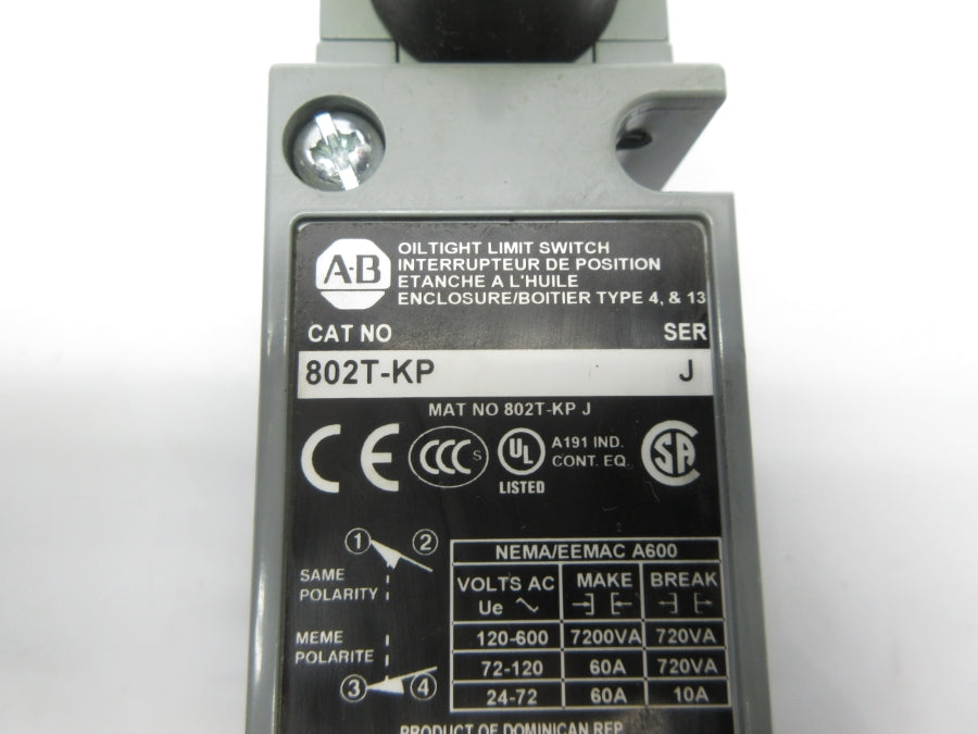 ALLEN BRADLEY 802T-KP SER. J (AS PICTURED) NSNP