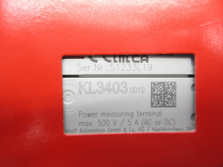 BECKHOFF KL3403 500V 5A NSFS