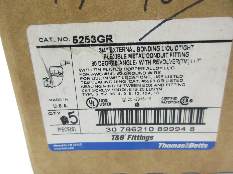 THOMAS&BETTS 5253GR (PKG OF 5) NSMP