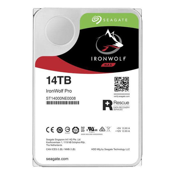 Seagate IronWolf Pro NAS 14TB 7200RPM Hard Drive for NAS Servers