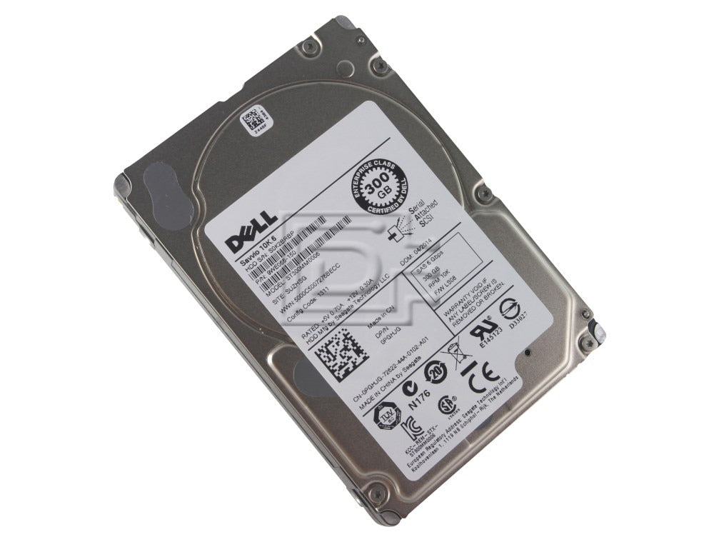 Dell PGHJG Seagate Savvio ST300MM0006 10K.6 300GB 10K 6Gbps SFF Serial SCSI / SAS Hard Drive / 0PGHJG