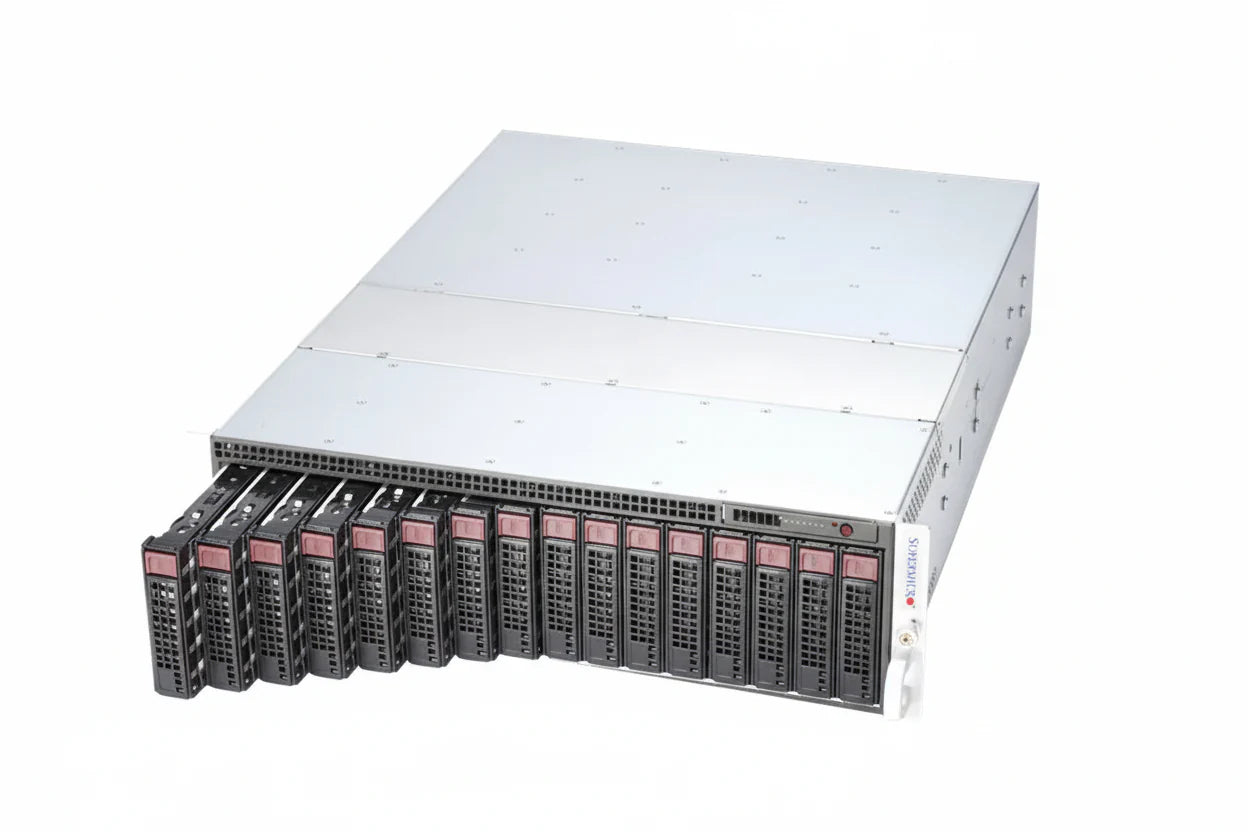 Supermicro SYS-5039MS-H8TRF 3U 8 Node MicroCloud - Xeon E3-1230 v5 | 256GB DDR4 (2x16GB Per Node)