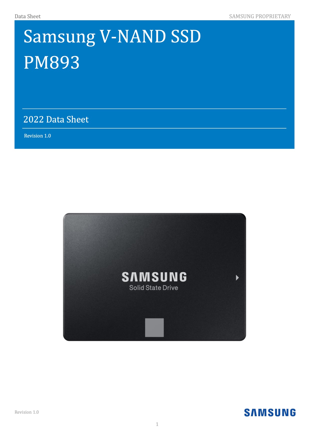 Samsung PM893 Datacenter 2.5" SATA 240GB SSD MZ7L3240HCHQ-00A07