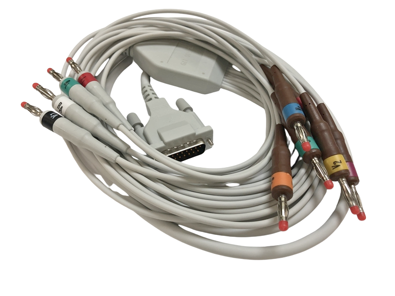 Schiller 10-Lead Resting Patient Cable with Banana Plugs, AHA, 2 M, 2.400179, 2.400071