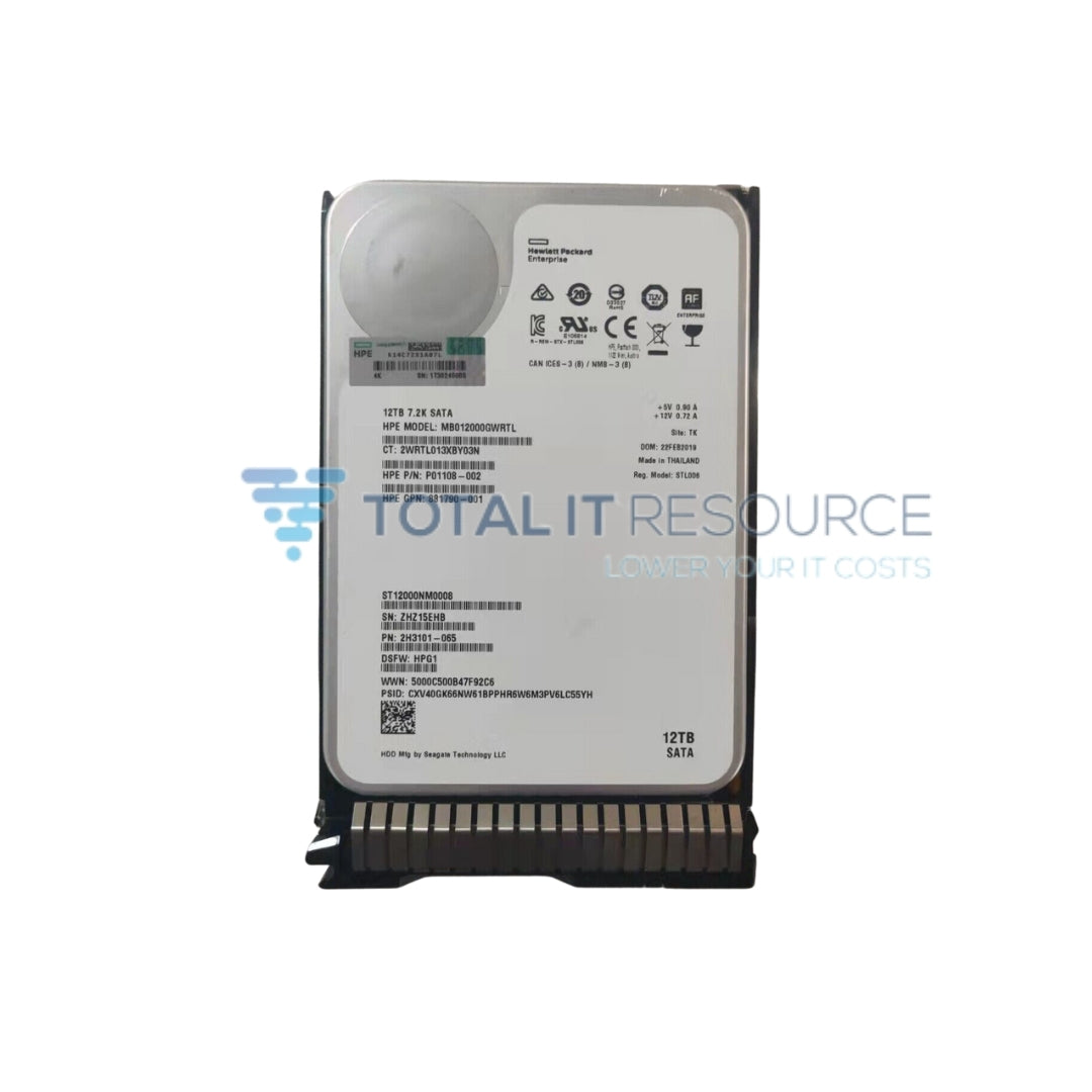 881785-B21 HPE 12TB SATA 6G Midline 7.2K LFF (3.5in SC Helium 512e Digitally Signed Firmware HDD