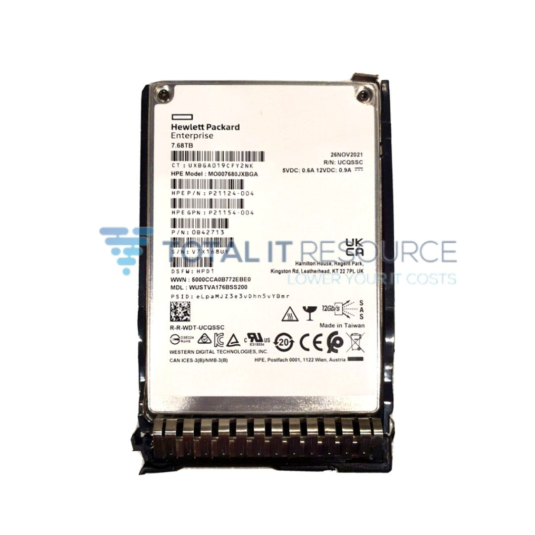 P10446-B21 HPE 7.68TB SAS 12G Read Intensive SFF (2.5in SC Value SAS SSD