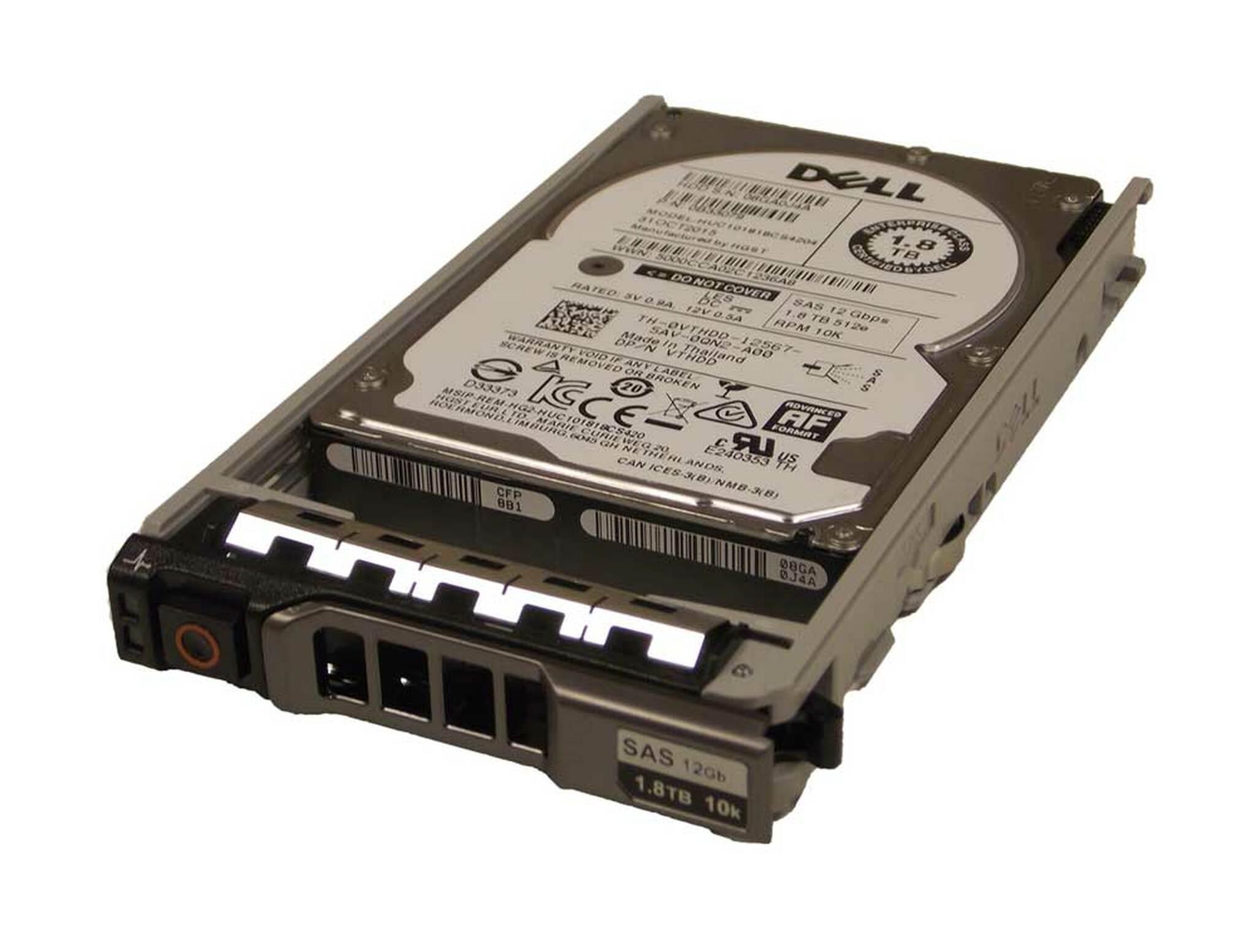 Dell VTHDD 1.8TB 10K SAS 2.5" 12Gbps Hard Drive HUC101818CS4204