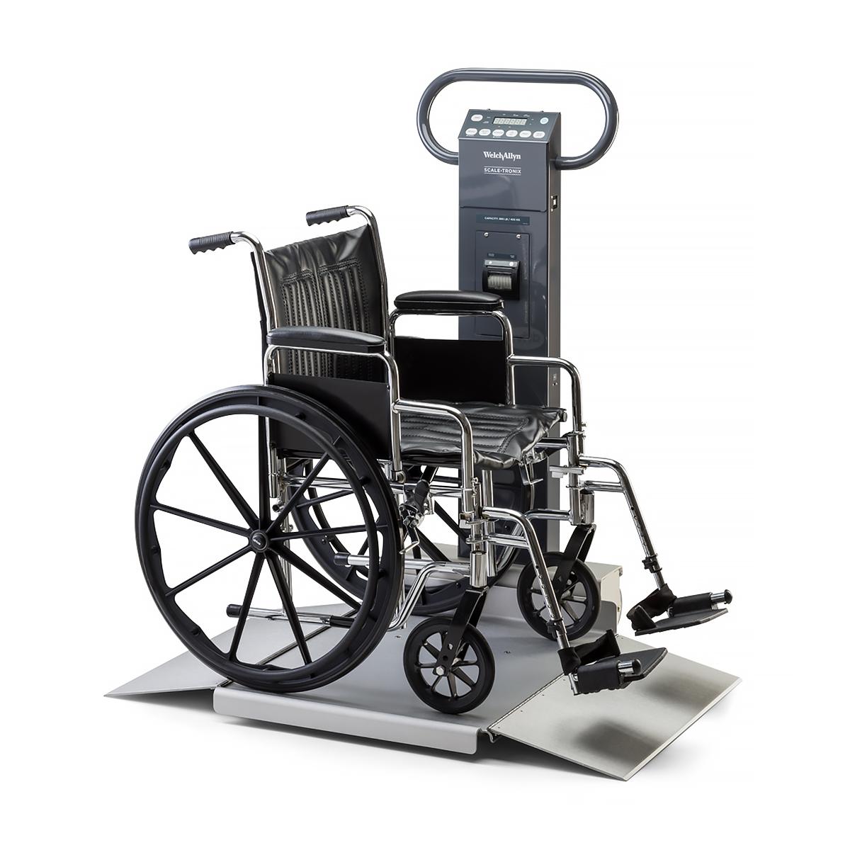 Scale-Tronix Oversized Wheelchair Scale. 28"W x 32"D Platform. Battery-Powered, kg