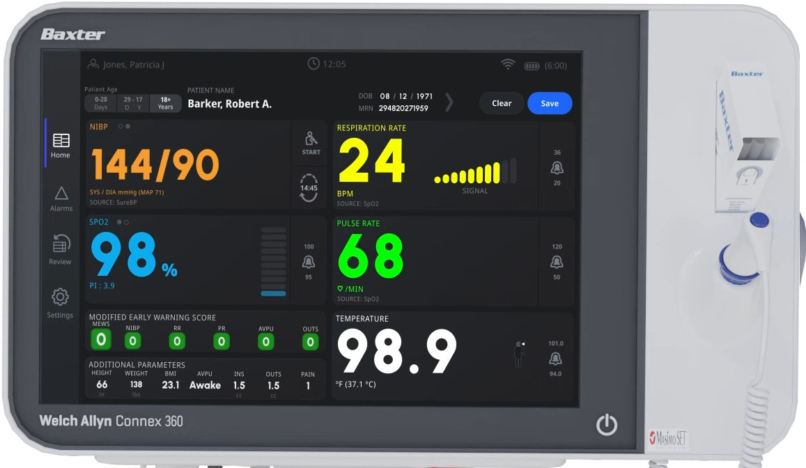 Baxter Connex 360 Vital Signs Monitor w/ Masimo SpO2, WiFi