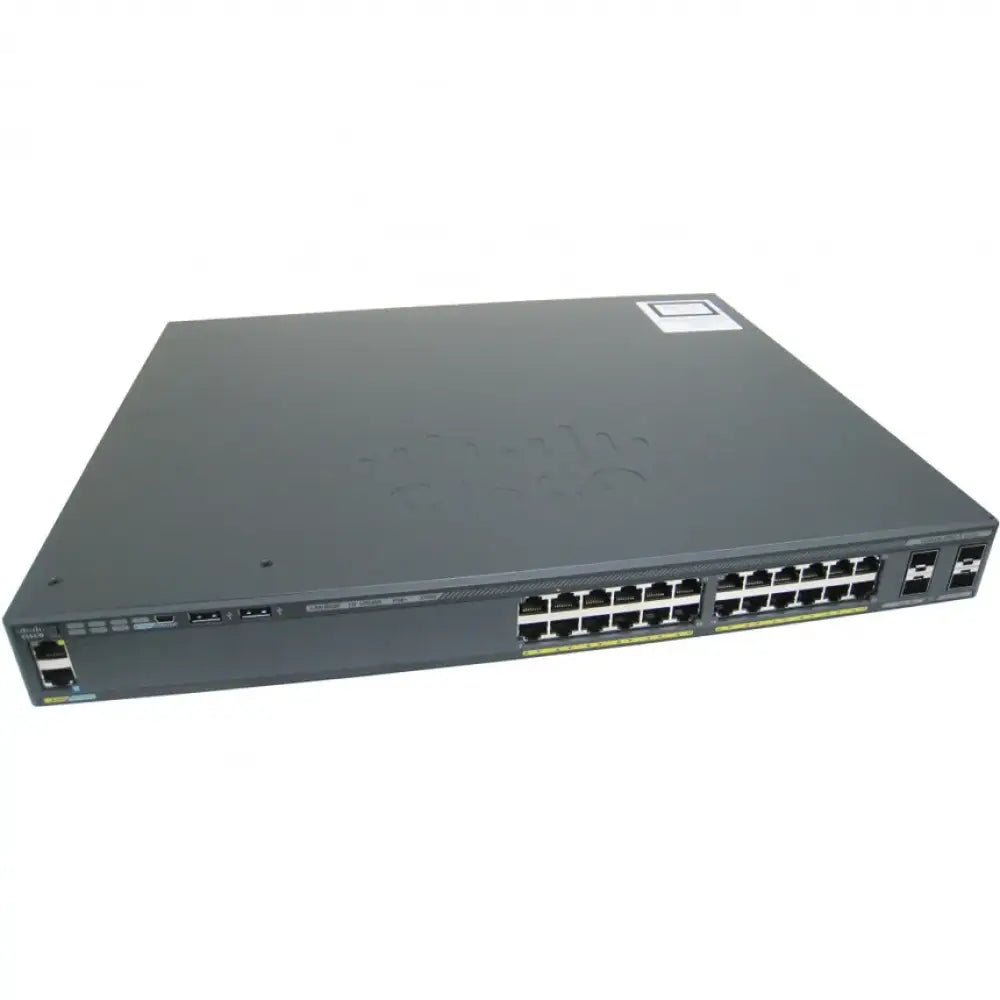 Cisco Catalyst 2960X-24PSQ-L 24-Port GigE PoE+ Fanless Switch WS-C2960X-24PSQ-L - Refurbished