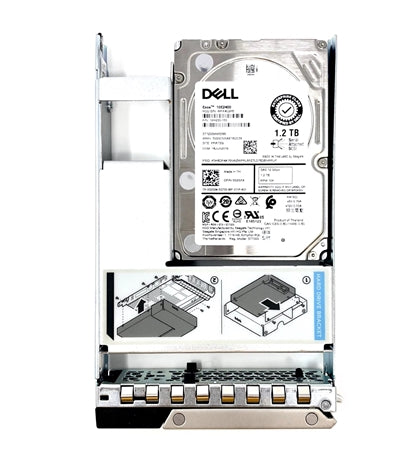 Dell 1,2 TB 10K Rpm Sas Ise 12 Gbps 512N Disco duro de conexión en caliente de 2,5 pulgadas Portador híbrido de 3,5 pulgadas - WT1RW