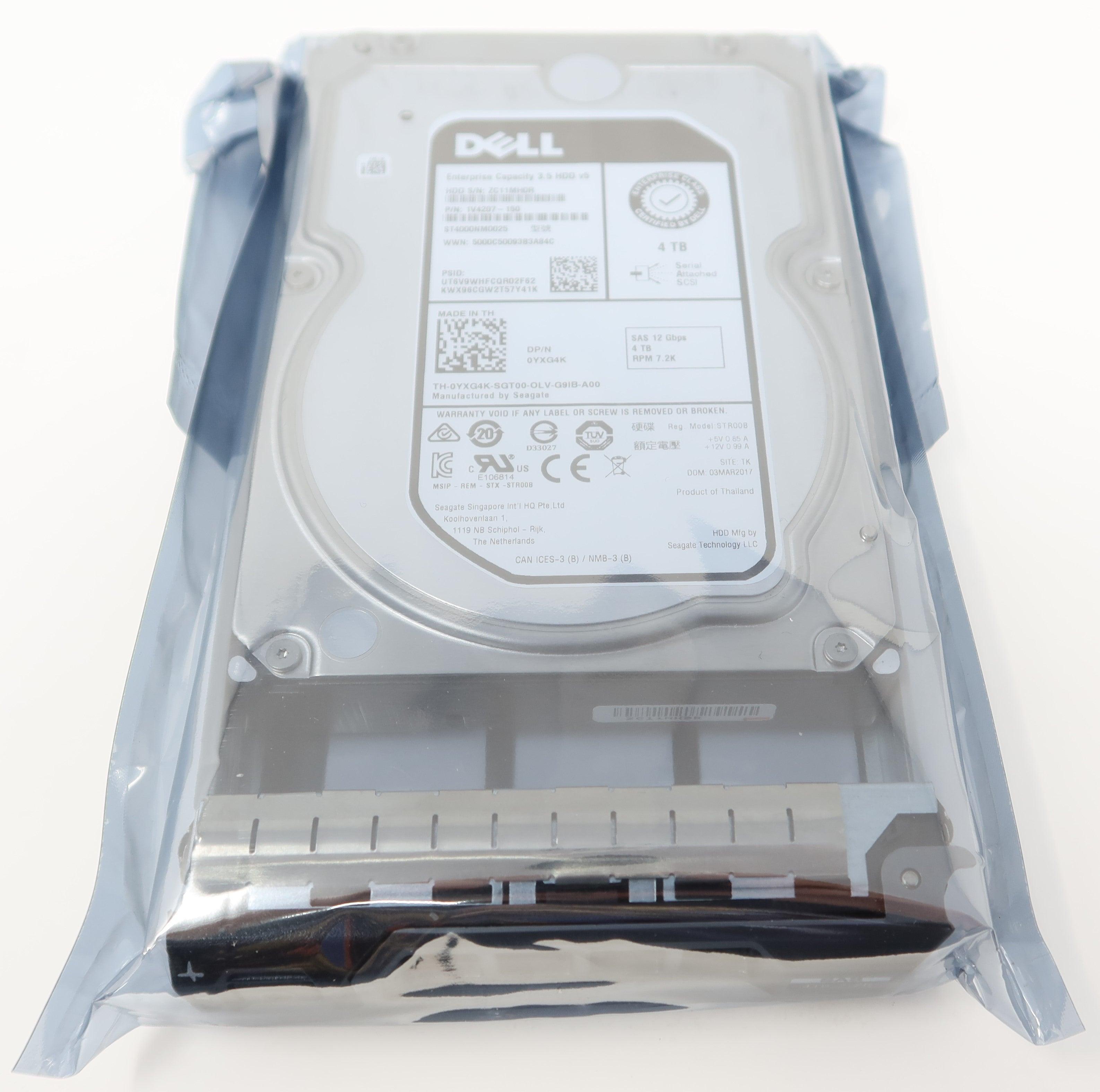 Dell Enterprise YXG4K 4TB 7.2K 12G 3.5" SAS Hard Drive ST4000NM0025 0YXG4K
