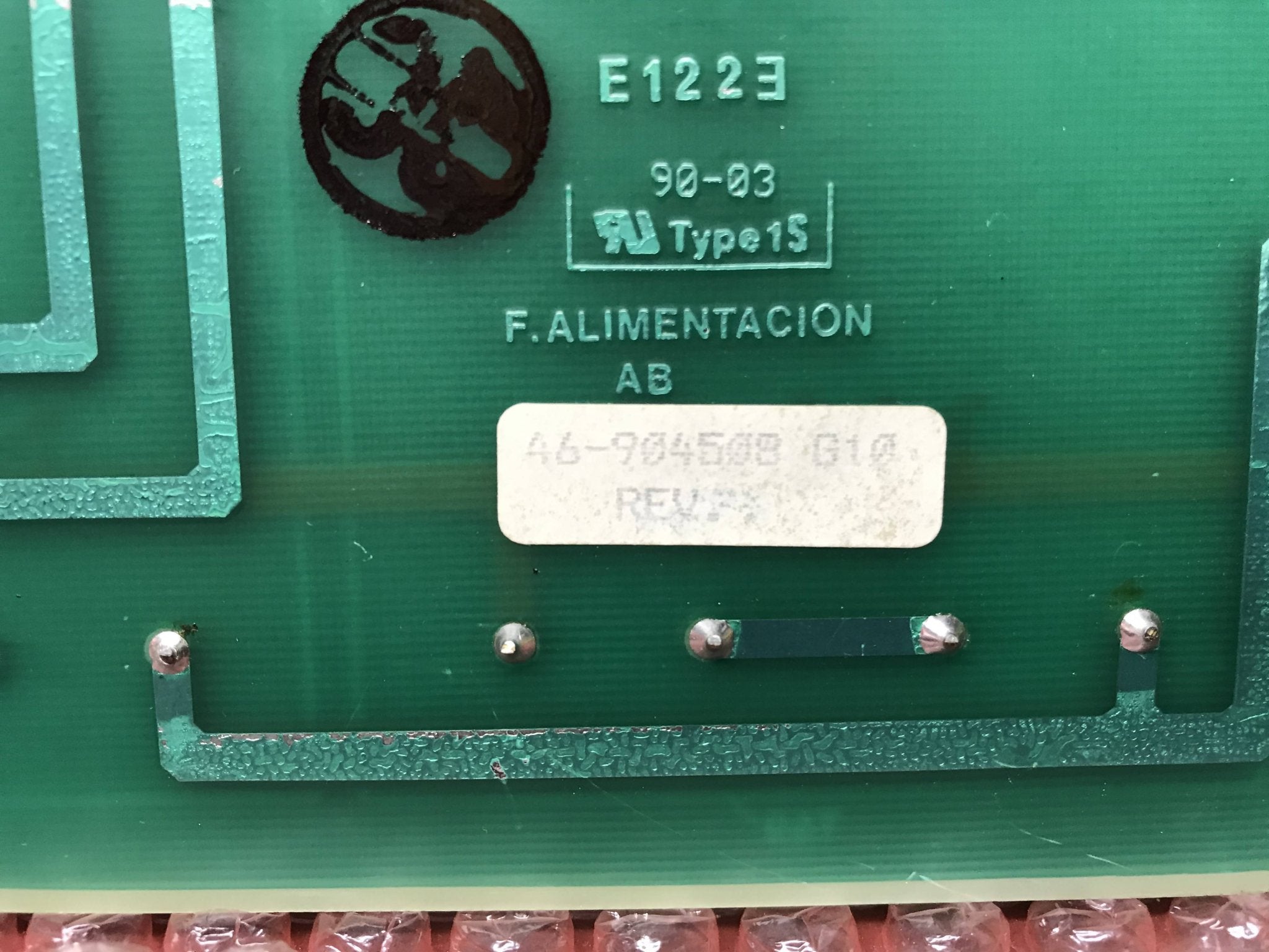 FILAMENT ACTION BOARD (46-904508 G10 GE MPV