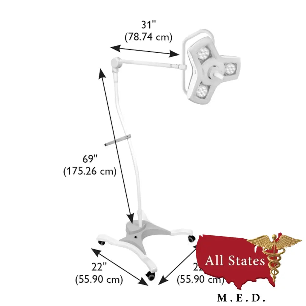 Burton Medical AIM® HI LED Exam Light ALED070 Floor Stand BRAND NEW