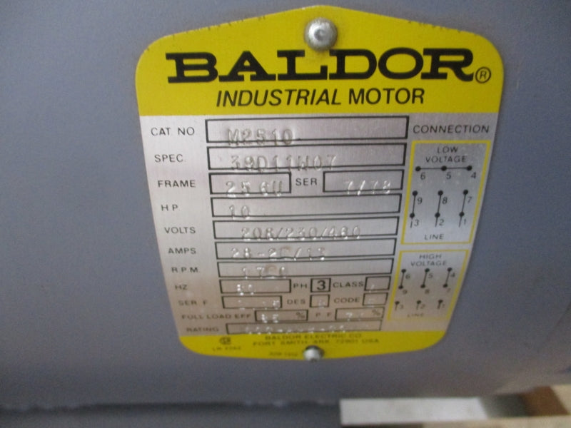 BALDOR M2510 208/230/460V 28-20/13A NSMP