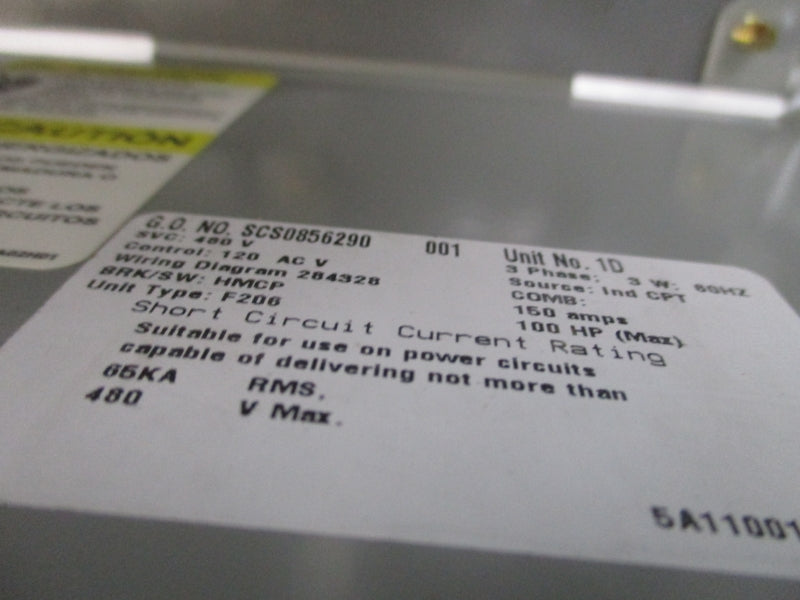 EATON SIZE 4 MCC BUCKET AN16NN0A and HMCP150U4C 480V 150A NSNP