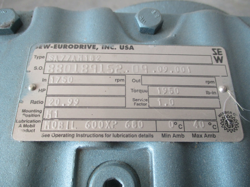 SEW-EURODRIVE SA77AM182 NSNP