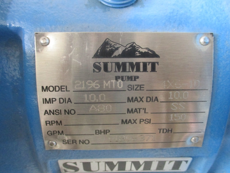 SUMMIT PUMP 2196MT0 150PSI 4X6-10 NSNP