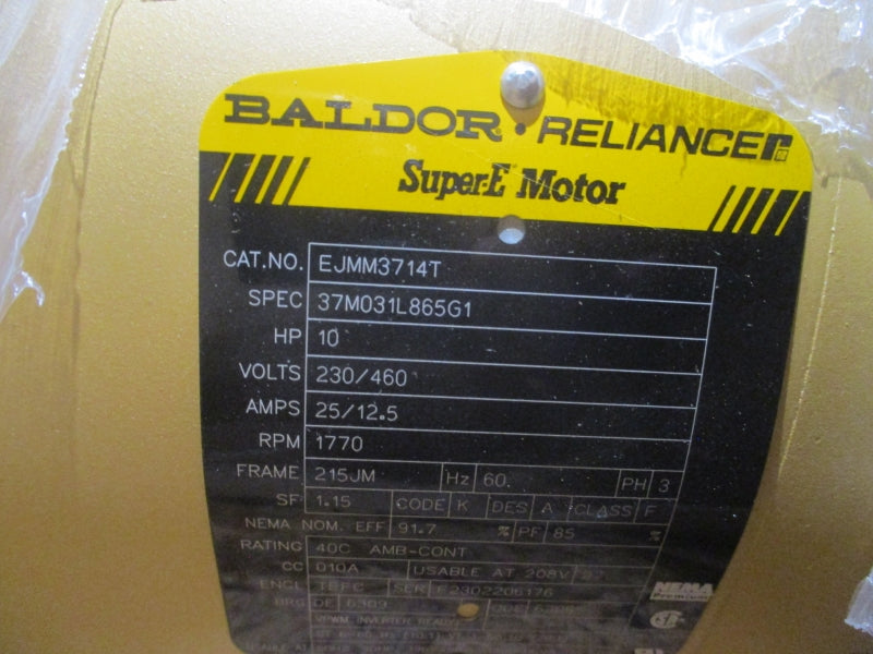 BALDOR EJMM3714T 230/460V 25/12.5A NSMP