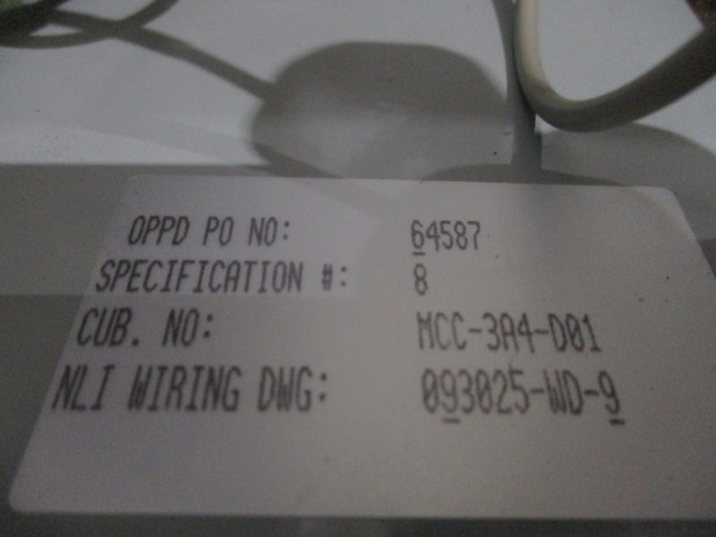 NLI MCC BUCKET SIZE 3 36" FVNR COMBO INC 0000116823-0 REV. 1 NSMP