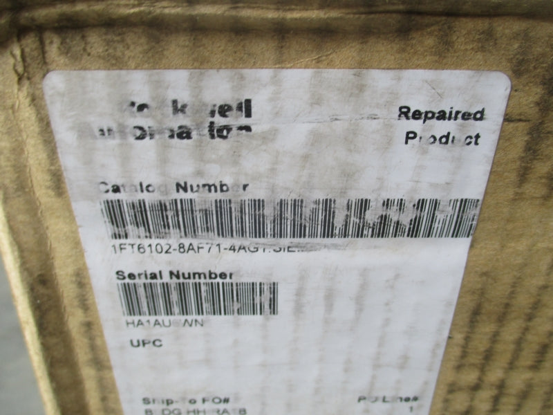 SIEMENS 1FT6102-8AF71-4AG1 297V 14.2/17.2A REMAN