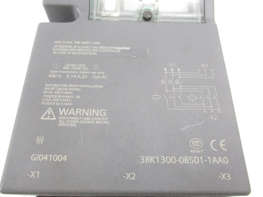 SIEMENS 3RK1300-0BS01-1AA0 600V 0.14-0.2A NSMP