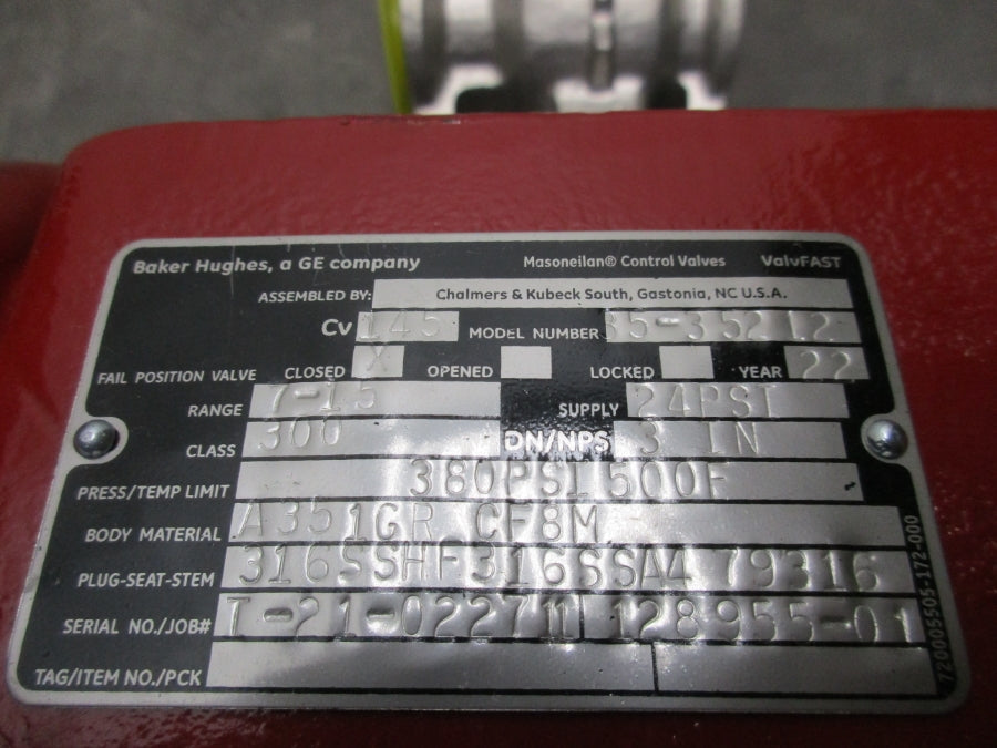 MASONEILAN 35-35212 7-15PSI 3" NSNP