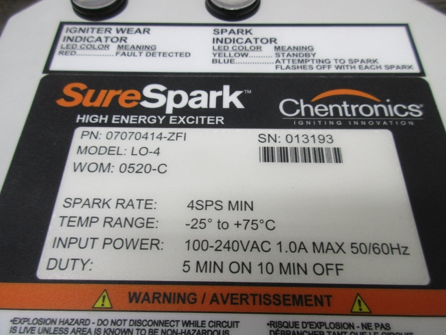 CHENTRONICS 07070414-ZFI LO-4 100-240VAC 1.0A NSMP
