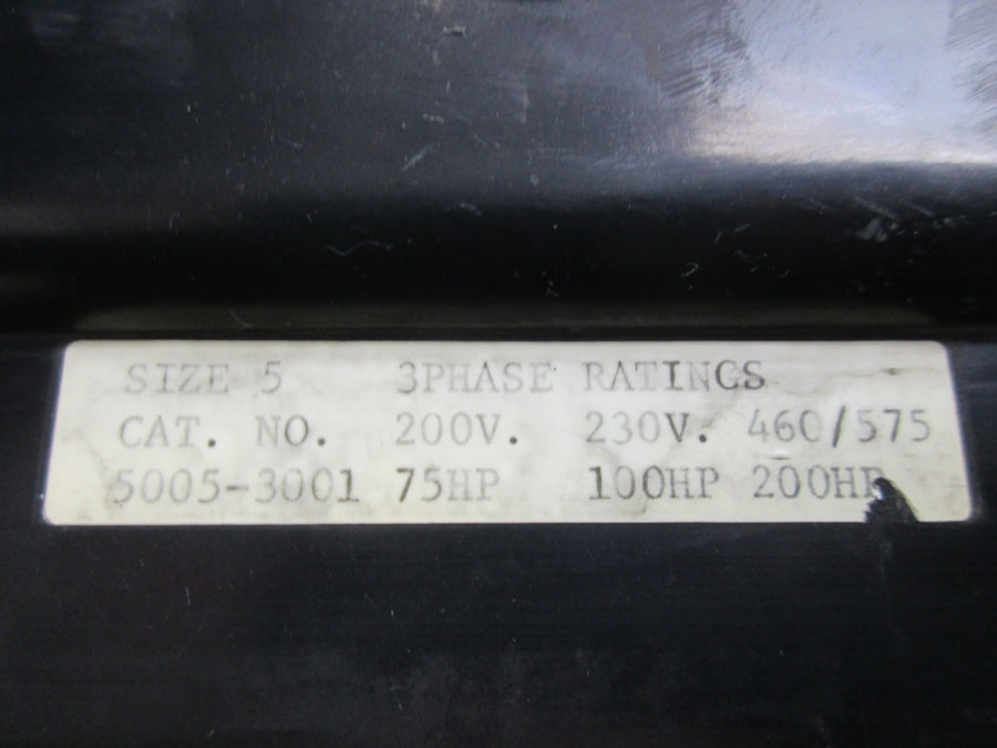 WARD LEONARD 5005-3001 115V UNMP