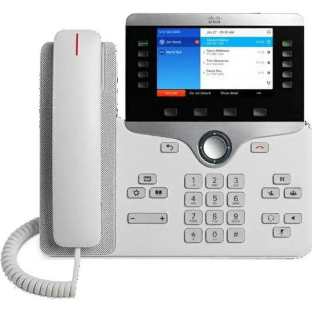 Cisco IP Phone 8841 White VoIP Phone 5-Line Gigabit Color Display CP-8841-W-K9 - Refurbished